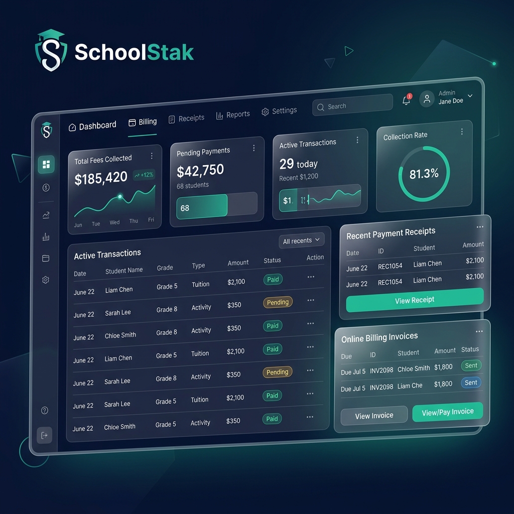 SchoolStak Fee Collection Module