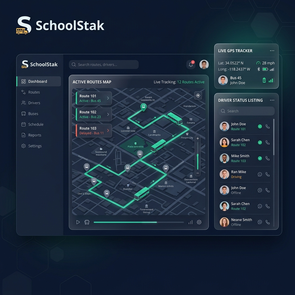 SchoolStak Transport Management Module